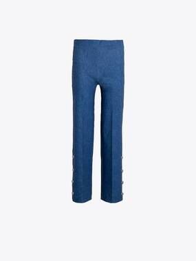 NEW VILAGALLO women's sailor pants with metal buttons in bluenavy blue